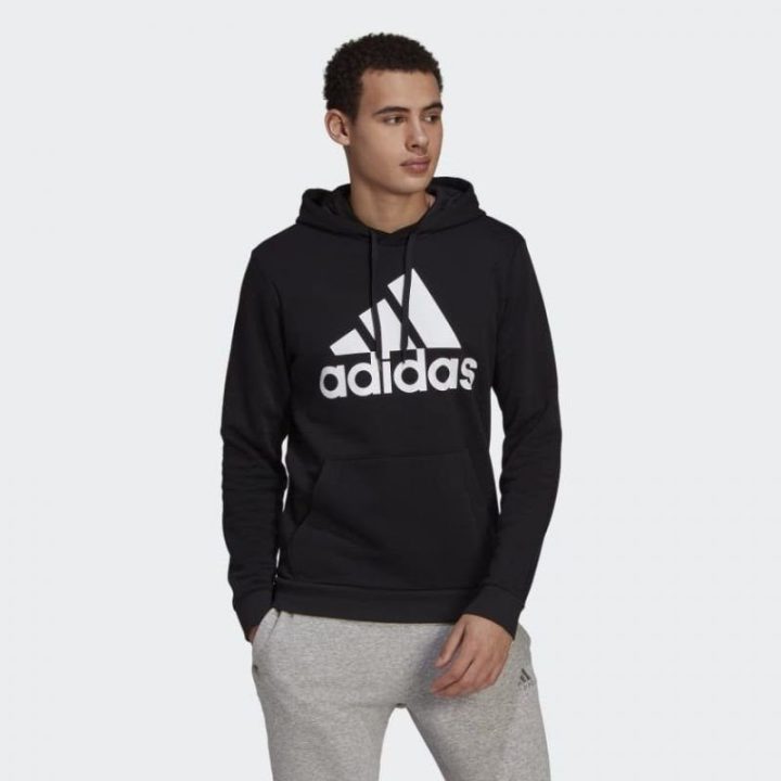 Vyriškas džemperis su gobtuvu adidas Essentials Fleece, juodas