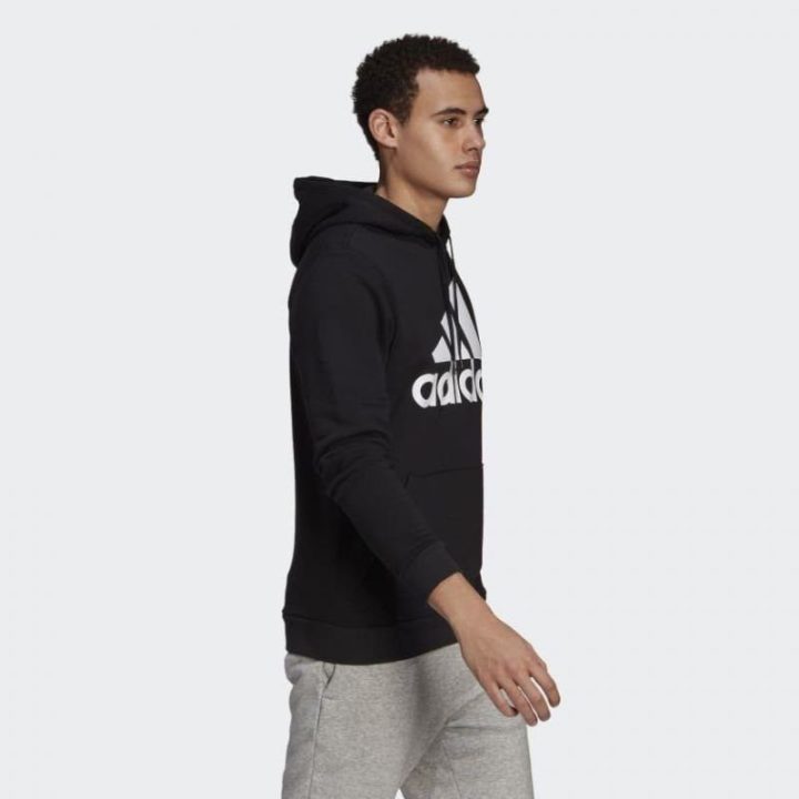 Vyriškas džemperis su gobtuvu adidas Essentials Fleece, juodas