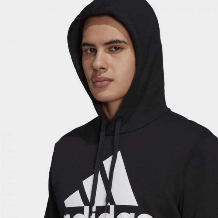 Vyriškas džemperis su gobtuvu adidas Essentials Fleece, juodas