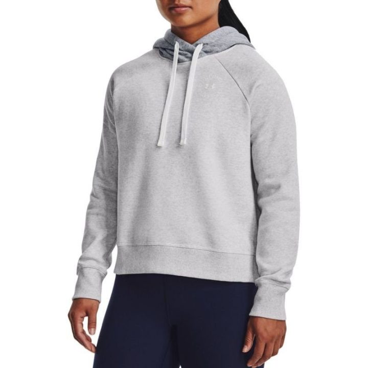 Moteriškas džemperis su gobtuvu Under Armour Rival Fleece CB, pilkas