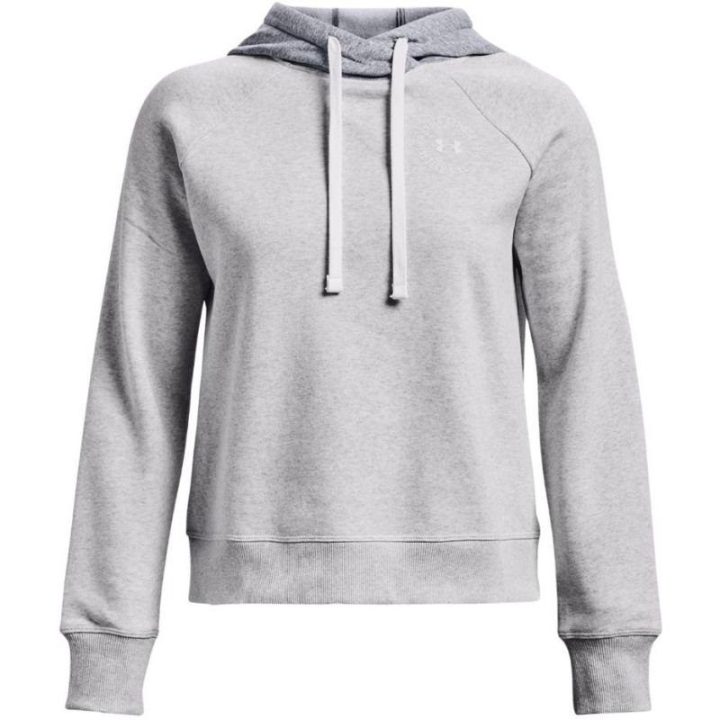 Moteriškas džemperis su gobtuvu Under Armour Rival Fleece CB, pilkas