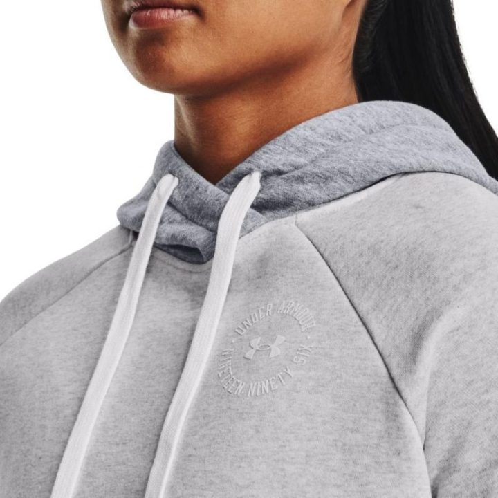 Moteriškas džemperis su gobtuvu Under Armour Rival Fleece CB, pilkas