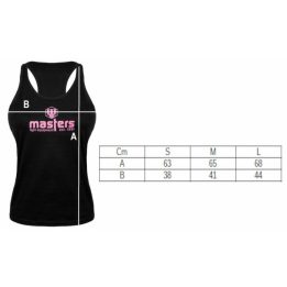 Moteriška medvilninė palaidinė be rankovių Masters Basic, juoda