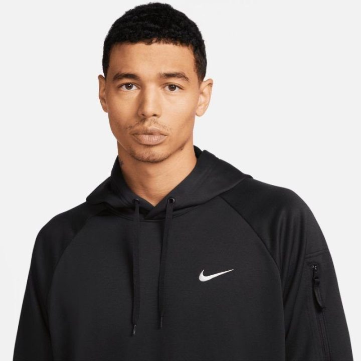 Vyriškas laisvo kirpimo džemperis Nike Therma-FIT, juodas