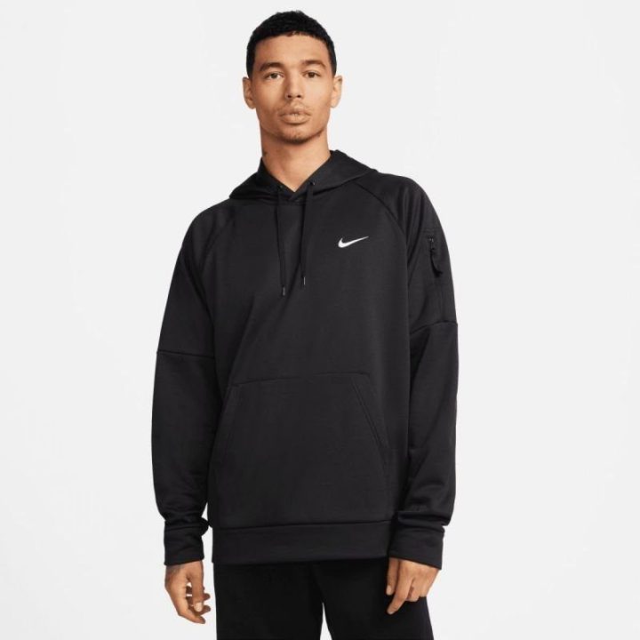 Vyriškas laisvo kirpimo džemperis Nike Therma-FIT, juodas