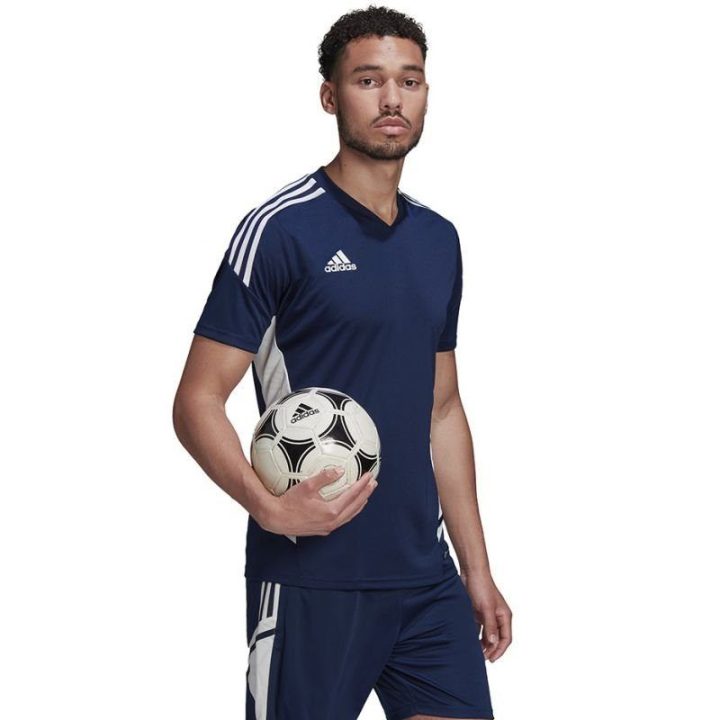 Vyriški marškinėliai adidas Condivo 22, tamsiai mėlyni ir balti