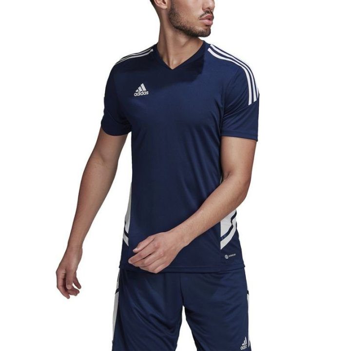 Vyriški marškinėliai adidas Condivo 22, tamsiai mėlyni ir balti