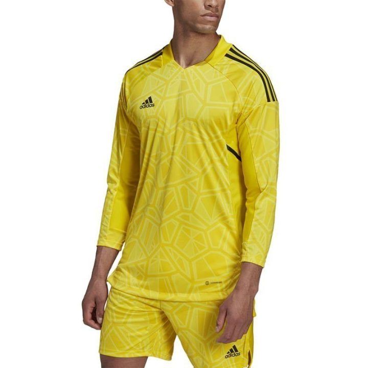 Vyriški vartininko marškinėliai ilgomis rankovėmis adidas Condivo 22, geltoni