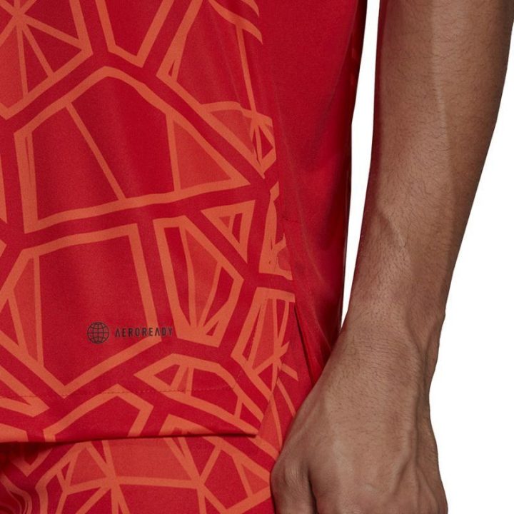 Vyriški vartininko marškinėliai su trumpomis rankovėmis adidas Condivo 22, raudoni