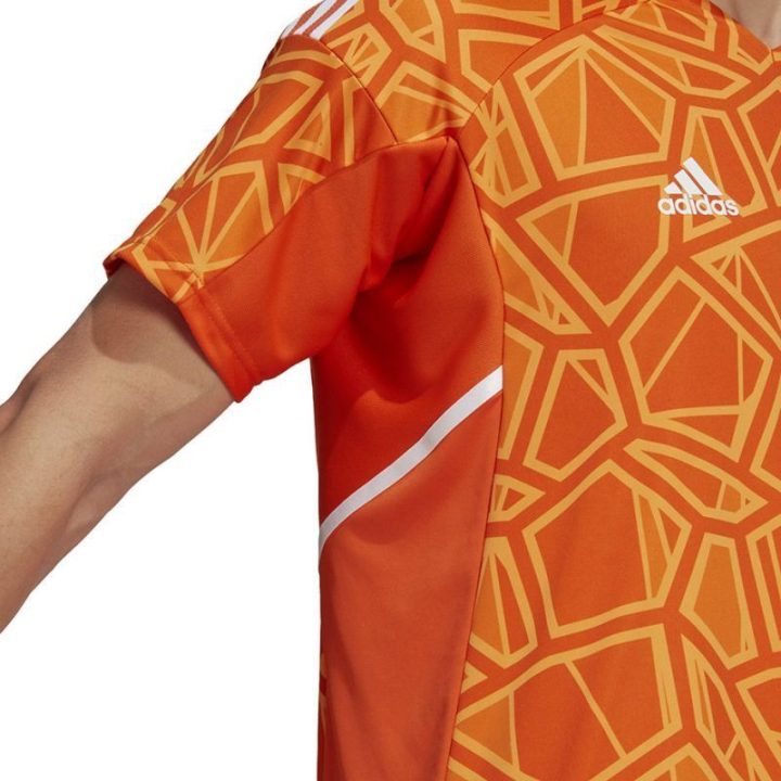 Vyriški vartininko marškinėliai trumpomis rankovėmis adidas Condivo 22, oranžiniai