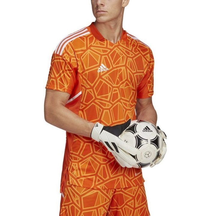 Vyriški vartininko marškinėliai trumpomis rankovėmis adidas Condivo 22, oranžiniai