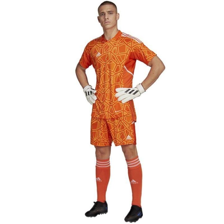 Vyriški vartininko marškinėliai trumpomis rankovėmis adidas Condivo 22, oranžiniai