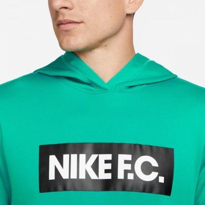 Vyriškas laisvo kirpimo džemperis su gobtuvu Nike F.C, žalias