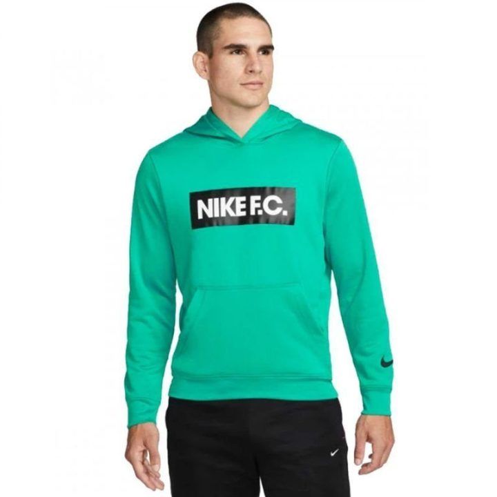 Vyriškas laisvo kirpimo džemperis su gobtuvu Nike F.C, žalias