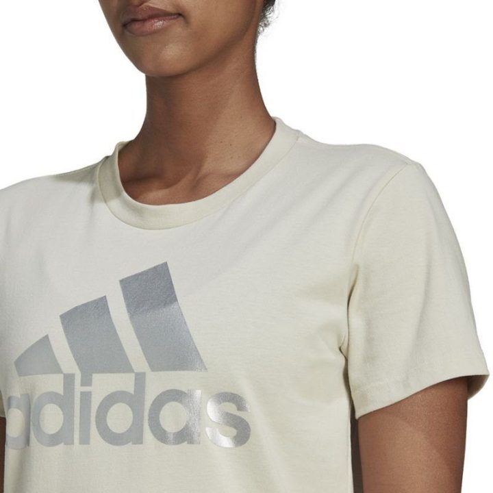 Moteriški medvilniniai marškinėliai adidas Big Logo, smėlio