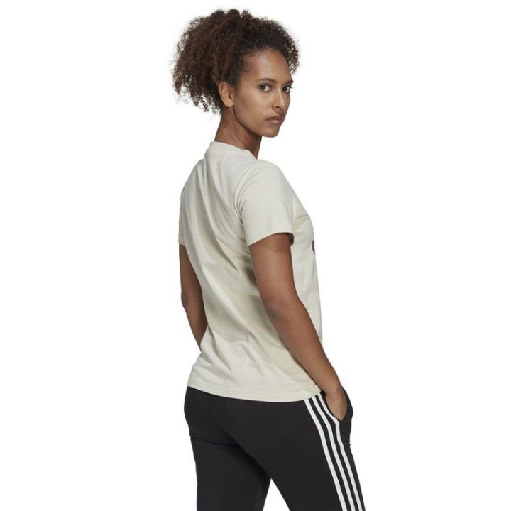Moteriški medvilniniai marškinėliai adidas Big Logo, smėlio