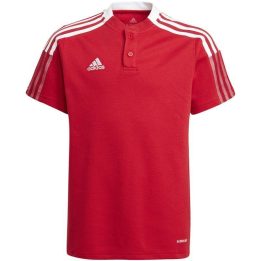 Vaikiški polo marškinėliai adidas Tiro 21, raudoni
