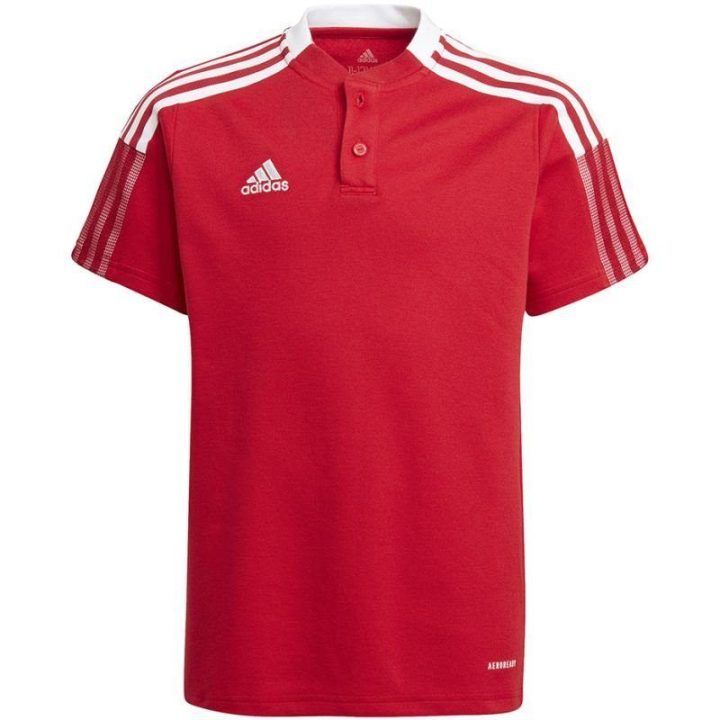 Vaikiški polo marškinėliai adidas Tiro 21, raudoni