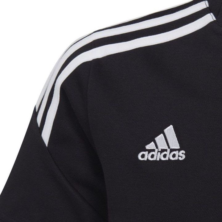Vaikiški medvilniniai polo marškinėliai adidas Condivo 22, juodi
