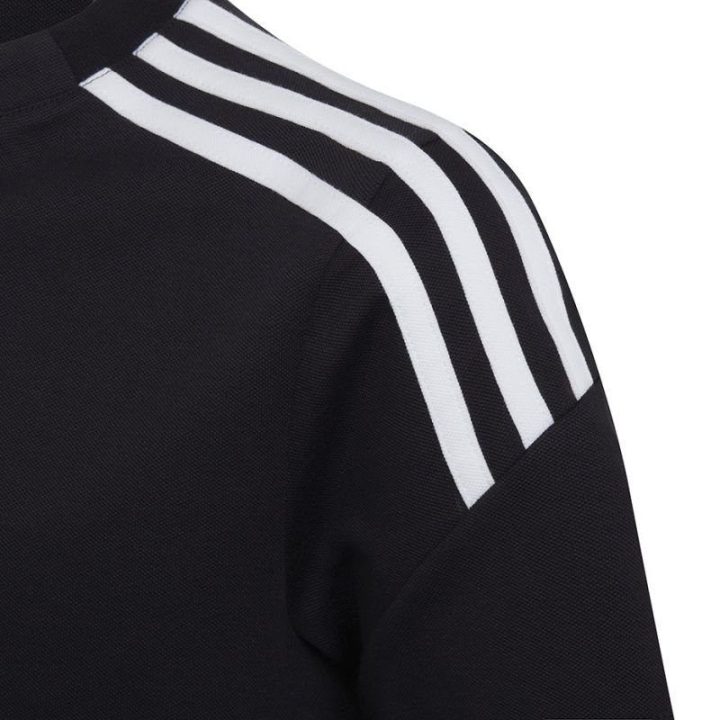Vaikiški medvilniniai polo marškinėliai adidas Condivo 22, juodi