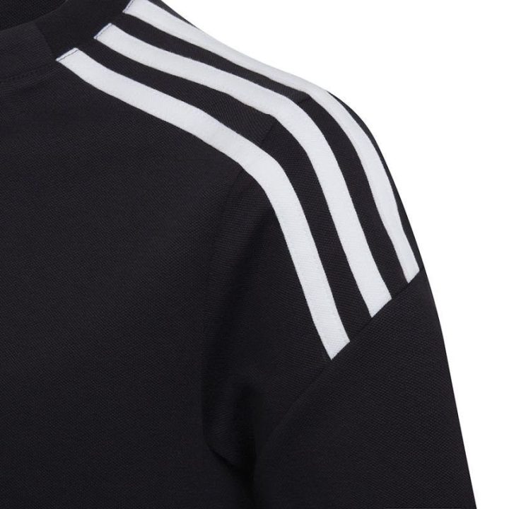 Vaikiški medvilniniai polo marškinėliai adidas Condivo 22, juodi