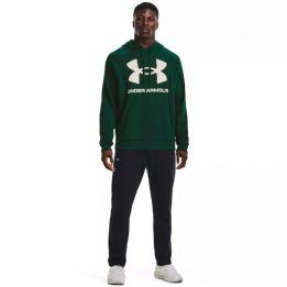 Vyriškas džemperis su gobtuvu Under Armour Rival Fleece, žalias