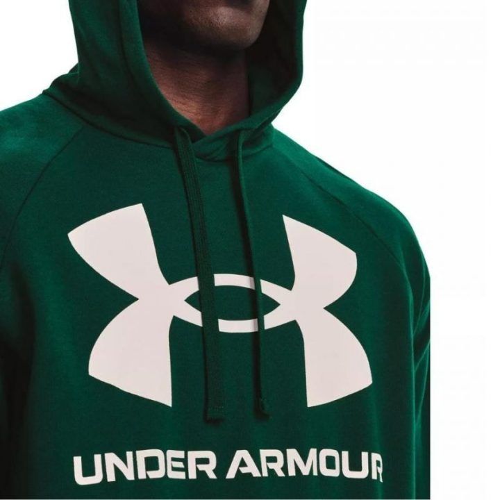 Vyriškas džemperis su gobtuvu Under Armour Rival Fleece, žalias