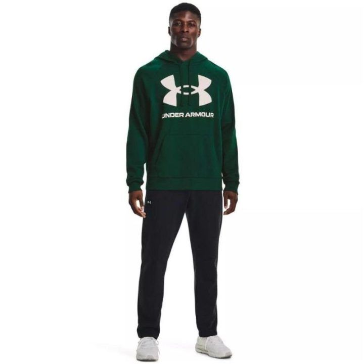 Vyriškas džemperis su gobtuvu Under Armour Rival Fleece, žalias