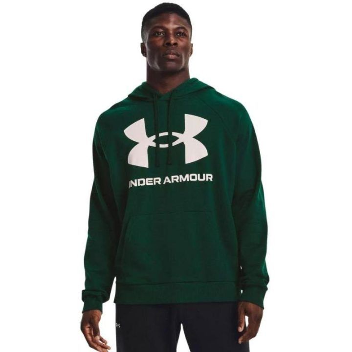 Vyriškas džemperis su gobtuvu Under Armour Rival Fleece, žalias