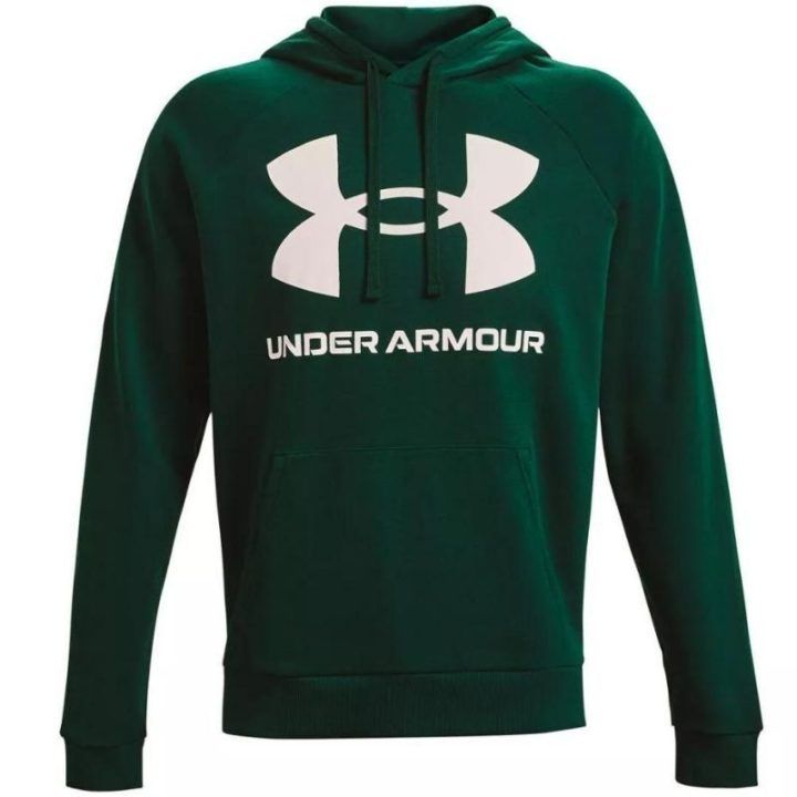 Vyriškas džemperis su gobtuvu Under Armour Rival Fleece, žalias