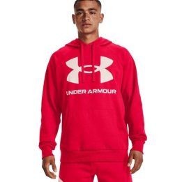 Vyriškas džemperis su gobtuvu Under Armour Rival Fleece, raudonas