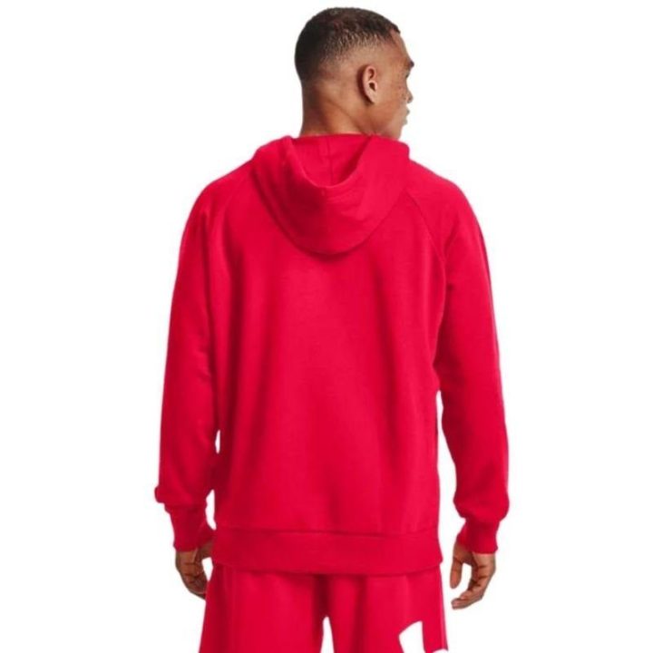 Vyriškas džemperis su gobtuvu Under Armour Rival Fleece, raudonas