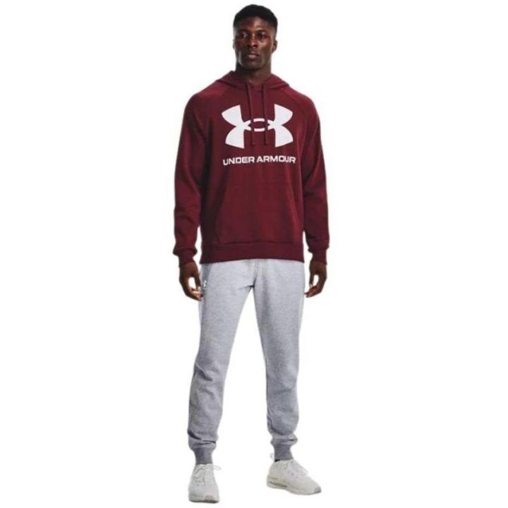 Vyriškas džemperis su gobtuvu Under Armour Rival Fleece Big Logo HD, bordo