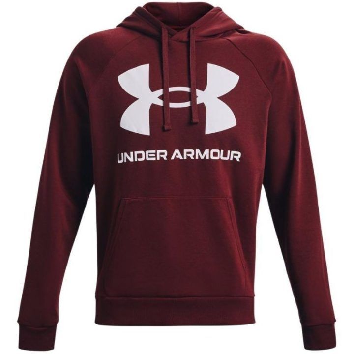 Vyriškas džemperis su gobtuvu Under Armour Rival Fleece Big Logo HD, bordo