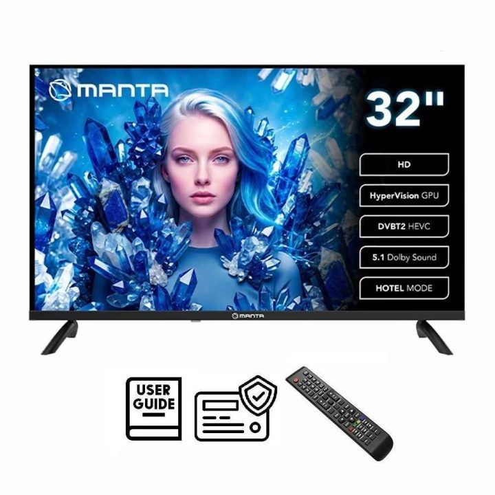 HD LED televizorius su DVB-T2 imtuvu Manta MATV002LHN32, 32 colių