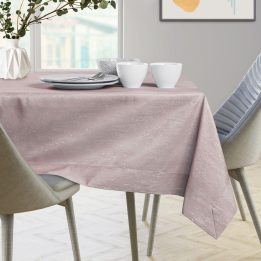 Stačiakampė staltiesė AH VESTA, 120 × 220 cm, šviesiai rožinė