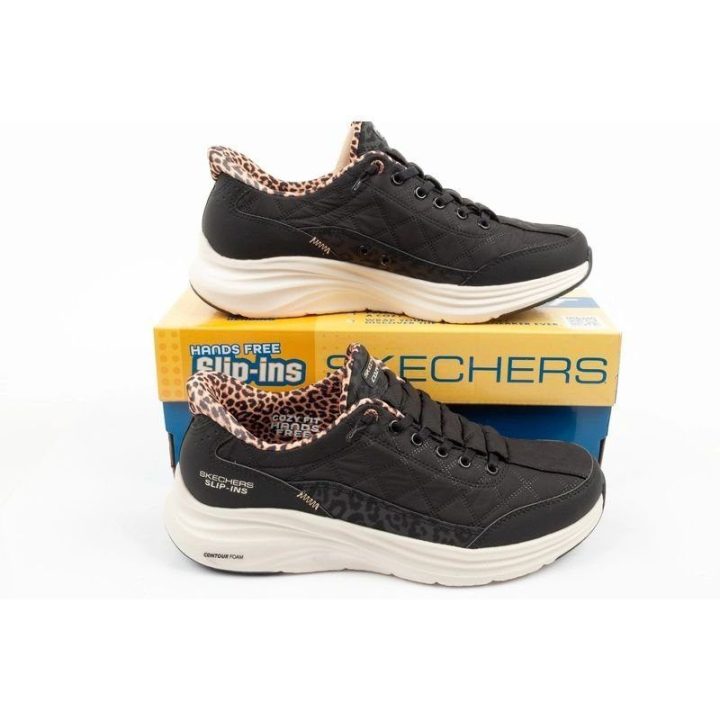 Moteriški įspiriami sportbačiai Skechers Cozy Fit, juodi
