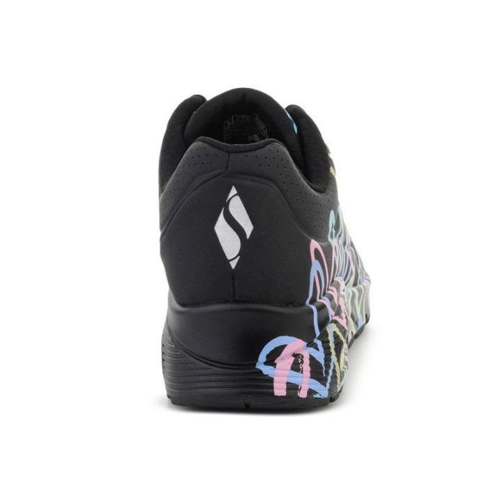 Moteriški sportbačiai Skechers Uno-Spread The Love, juodi, violetiniai ir turkio