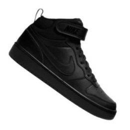 Vaikiški sportbačiai aukštu auliuku Nike Court Borough Mid 2, juodi
