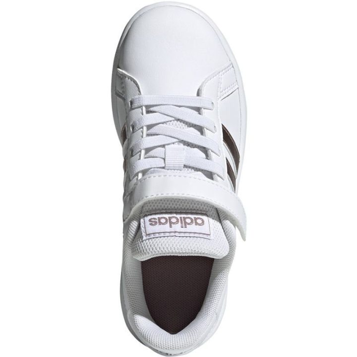 Vaikiški sportbačiai su lipuku adidas Grand Court C, balti