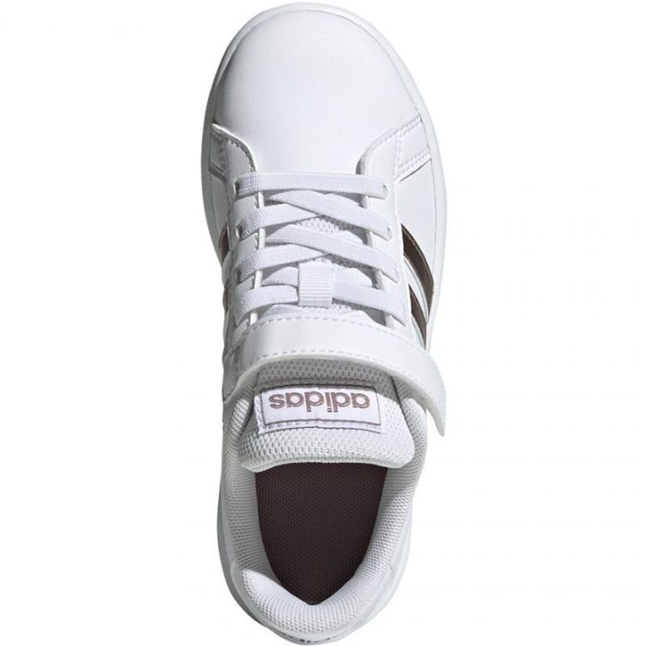 Vaikiški sportbačiai su lipuku adidas Grand Court C, balti