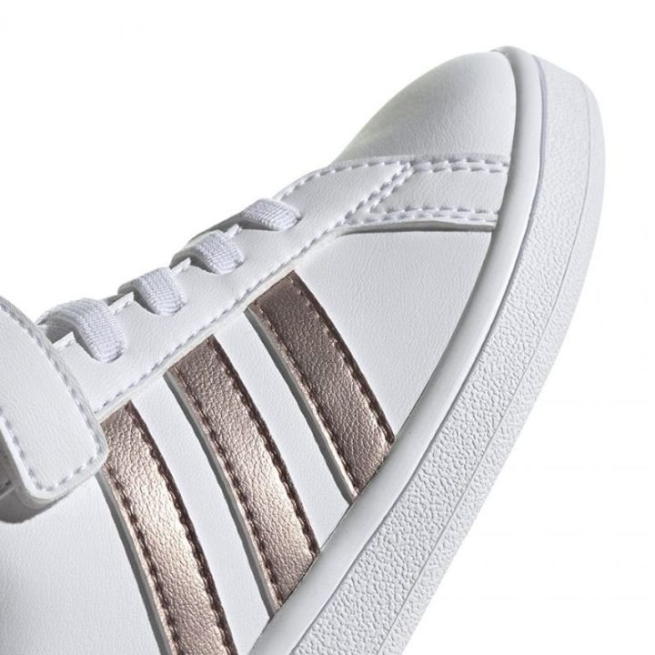 Vaikiški sportbačiai su lipuku adidas Grand Court C, balti