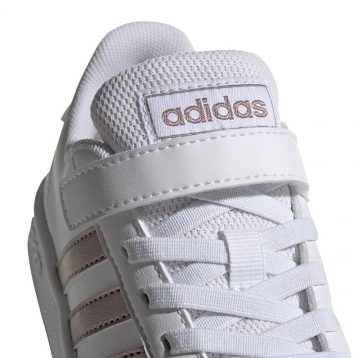 Vaikiški sportbačiai su lipuku adidas Grand Court C, balti