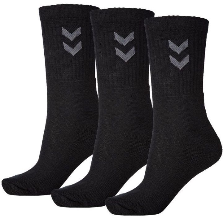 Kojinių komplektas aukštu auliuku Hummel Basic, 3 poros, juodos