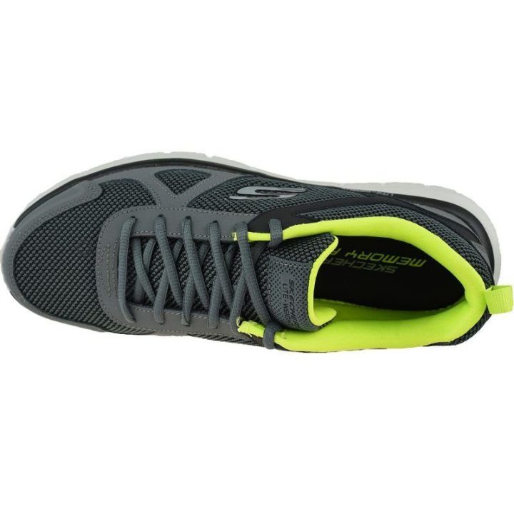 Vyriški žemo profilio laisvalaikio batai Skechers Track-Bucolo, pilki