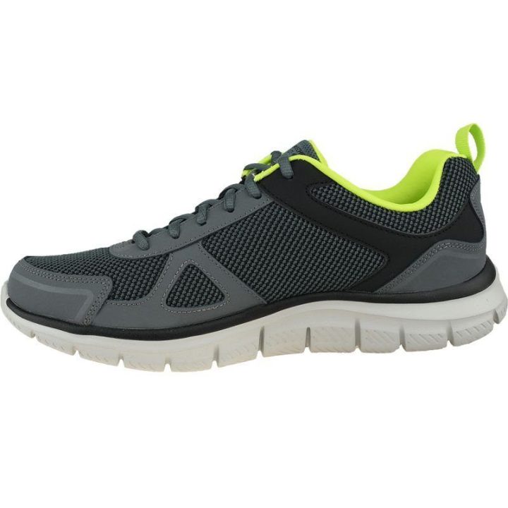 Vyriški žemo profilio laisvalaikio batai Skechers Track-Bucolo, pilki
