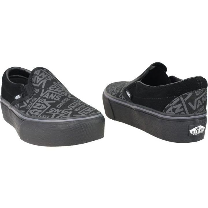Moteriški įspiriami sportbačiai su platforma Vans 66 Classic, juodi