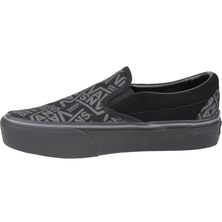 Moteriški įspiriami sportbačiai su platforma Vans 66 Classic, juodi