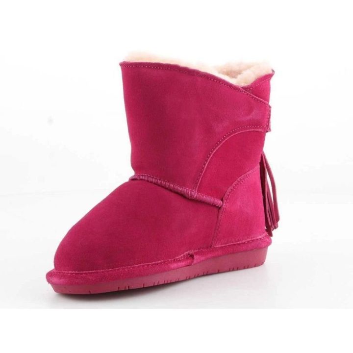 Vaikiški odiniai sniego batai su kailiuku Bearpaw Mia, rožiniai