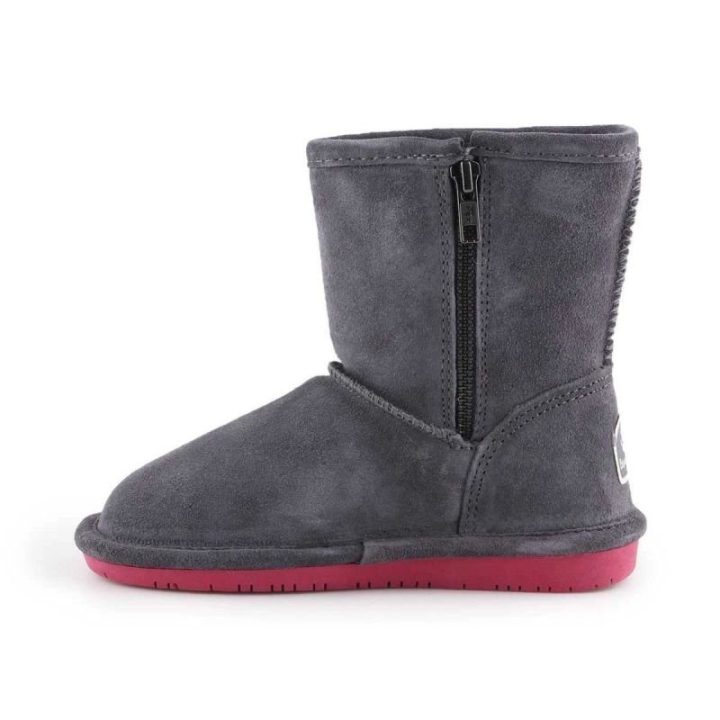 Vaikiški pašiltinti sniego batai su užtrauktuku Bearpaw Emma, pilki